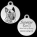 Australian Bull Terrier Engraved 31mm Large Round Pet Dog ID Tag